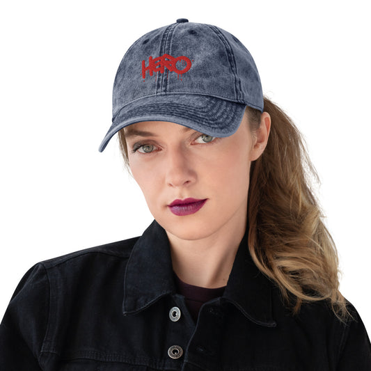 "Hero" Vintage Cotton Twill Cap - shop.designhero