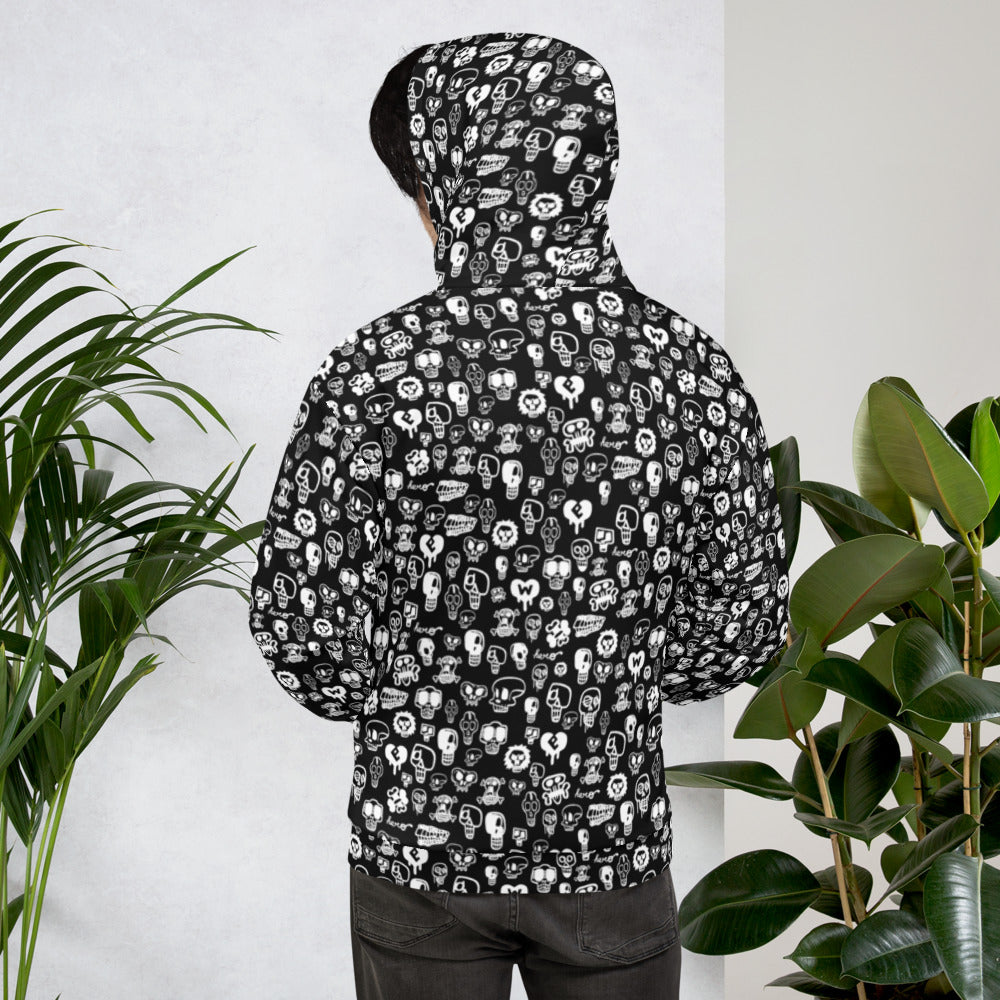 "Black Skulls" Unisex Hoodie - shop.designhero