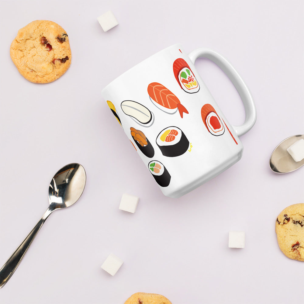 "I Love Sushis" Mug design by Hero. - shop.designhero