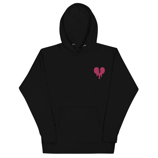 "Broken Heart" Unisex Hoodie design by Hero. - shop.designhero