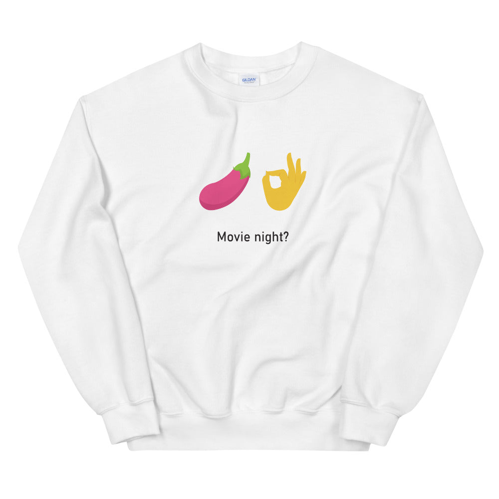 "Movie Night?" Unisex Emoji Sweatshirt - shop.designhero
