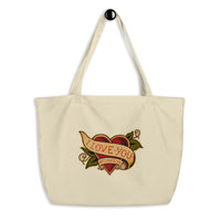 "I Love You But I Hate You " Large organic tote bag - shop.designhero