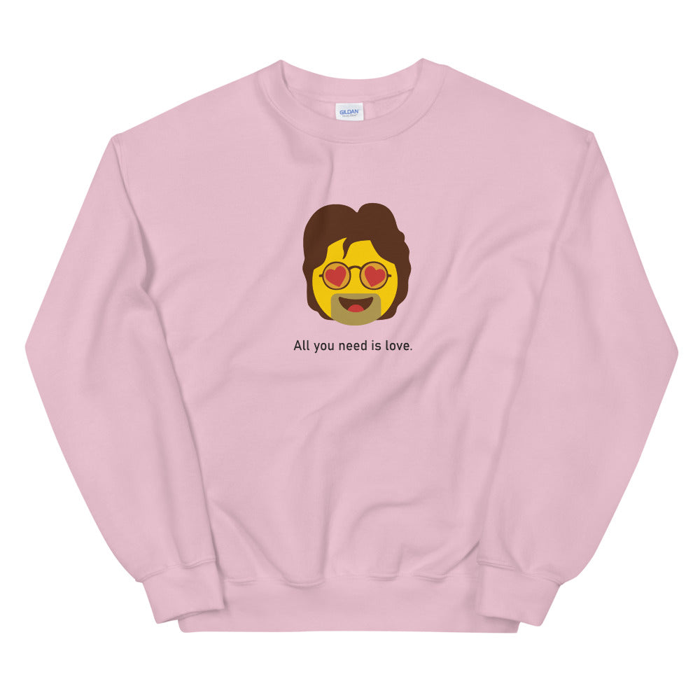 "All we need is love" Unisex Emoji Sweatshirt - shop.designhero