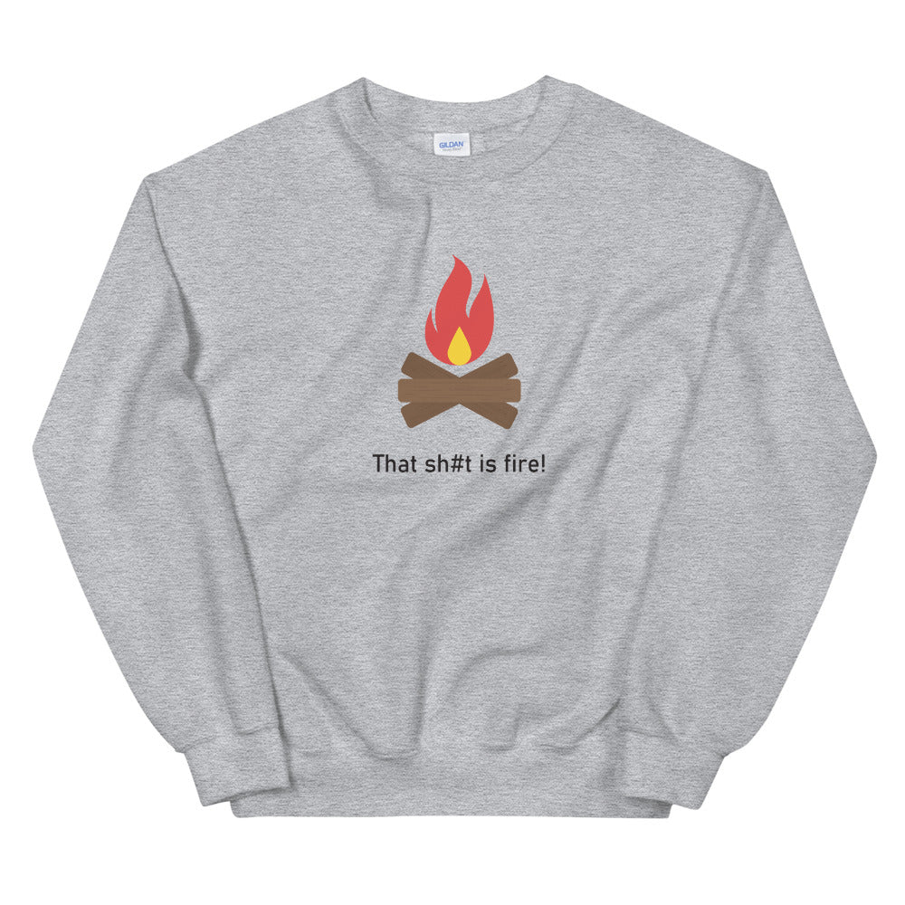 "This Sh#t Is Fire" Unisex Emoji Sweatshirt - shop.designhero