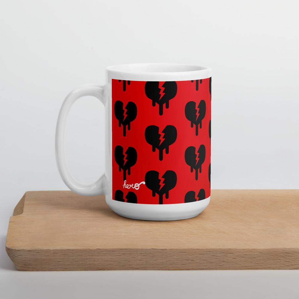 "Broken Heart" Mug design by Hero - shop.designhero