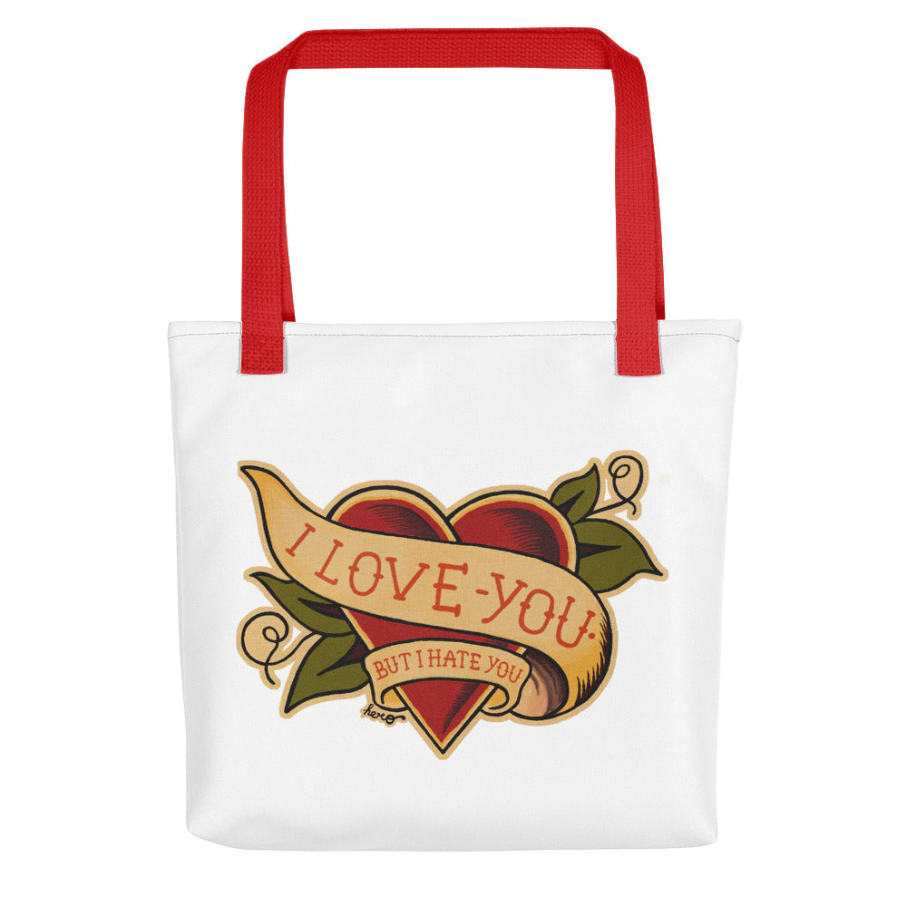 "I Love You But I Hate You" Tote bag - shop.designhero