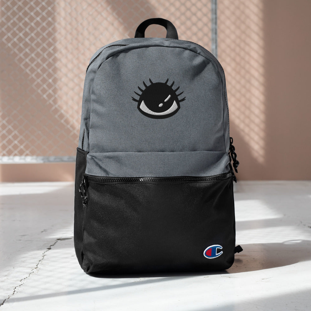 "The Eye "Embroidered Champion Backpack design by Hero. - shop.designhero