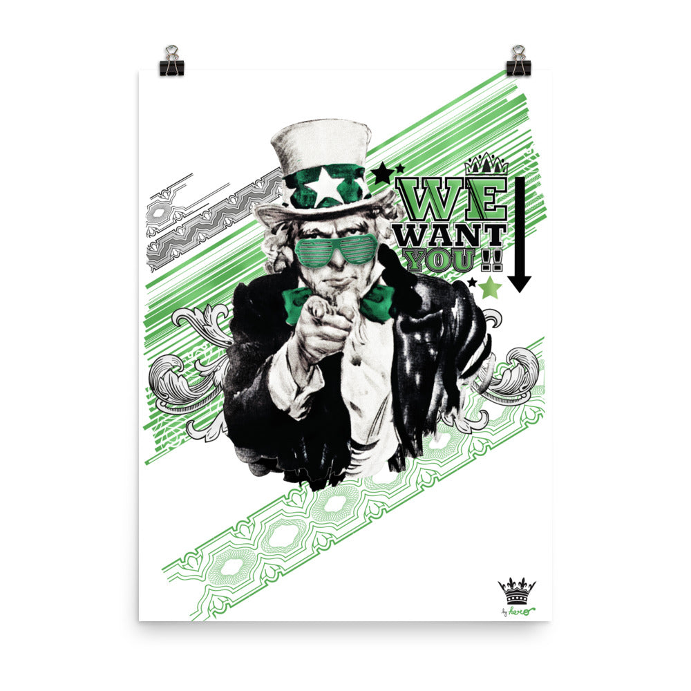 We want you, poster by Hero. - shop.designhero