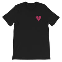 "Broken Heart" Short-Sleeve Unisex T-Shirt designed by Hero. - shop.designhero