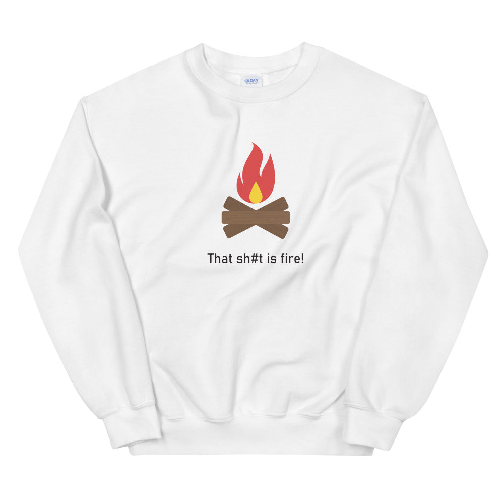 "This Sh#t Is Fire" Unisex Emoji Sweatshirt - shop.designhero