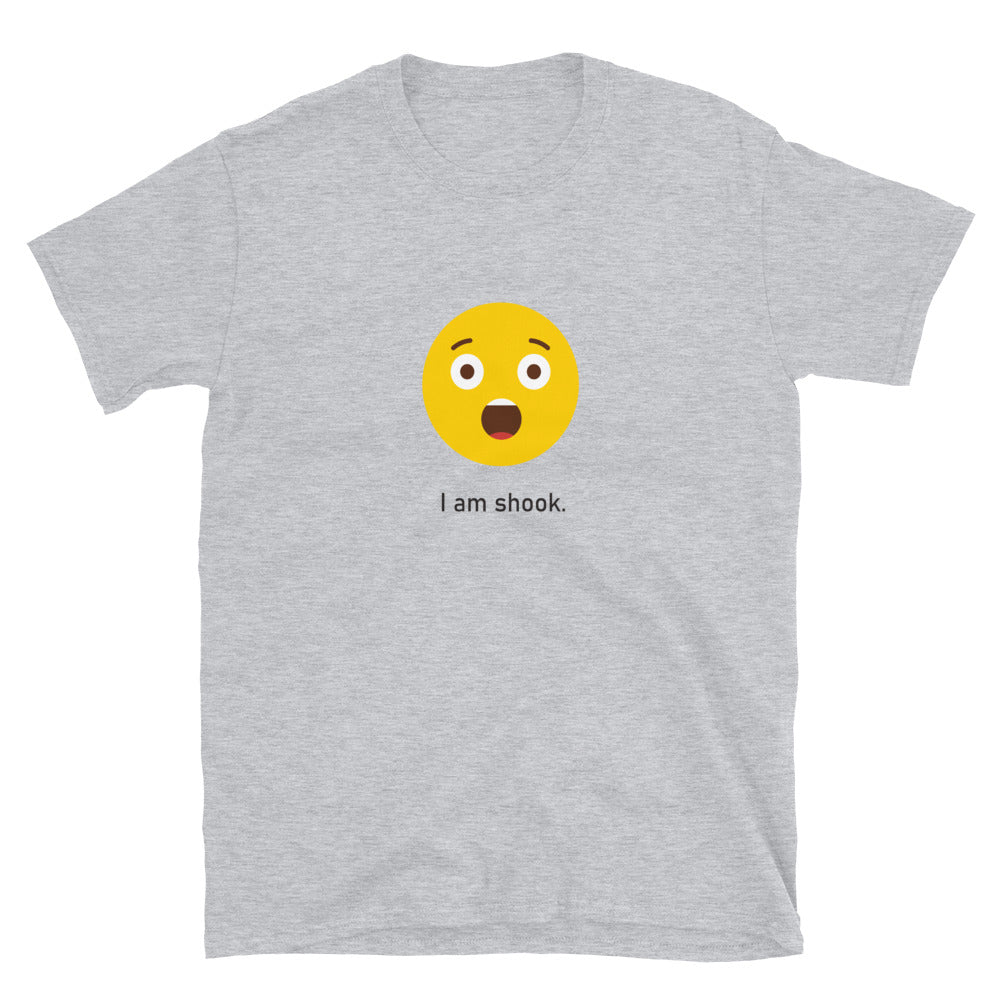 "I am shook" Short-Sleeve Emoji Unisex T-Shirt - shop.designhero