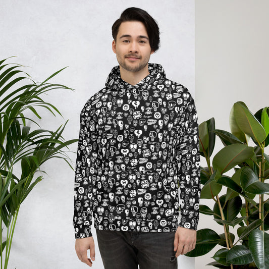"Black Skulls" Unisex Hoodie - shop.designhero