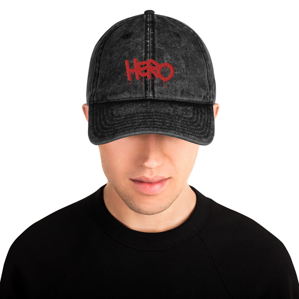 "Hero" Vintage Cotton Twill Cap - shop.designhero