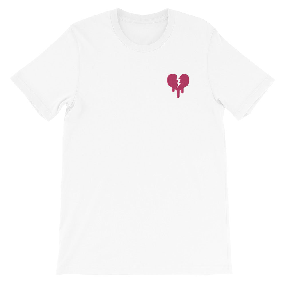"Broken Heart" Short-Sleeve Unisex T-Shirt designed by Hero. - shop.designhero