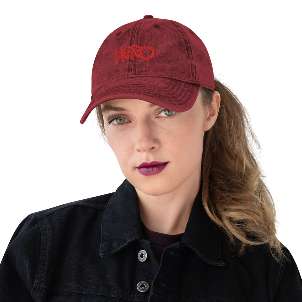 "Hero" Vintage Cotton Twill Cap - shop.designhero