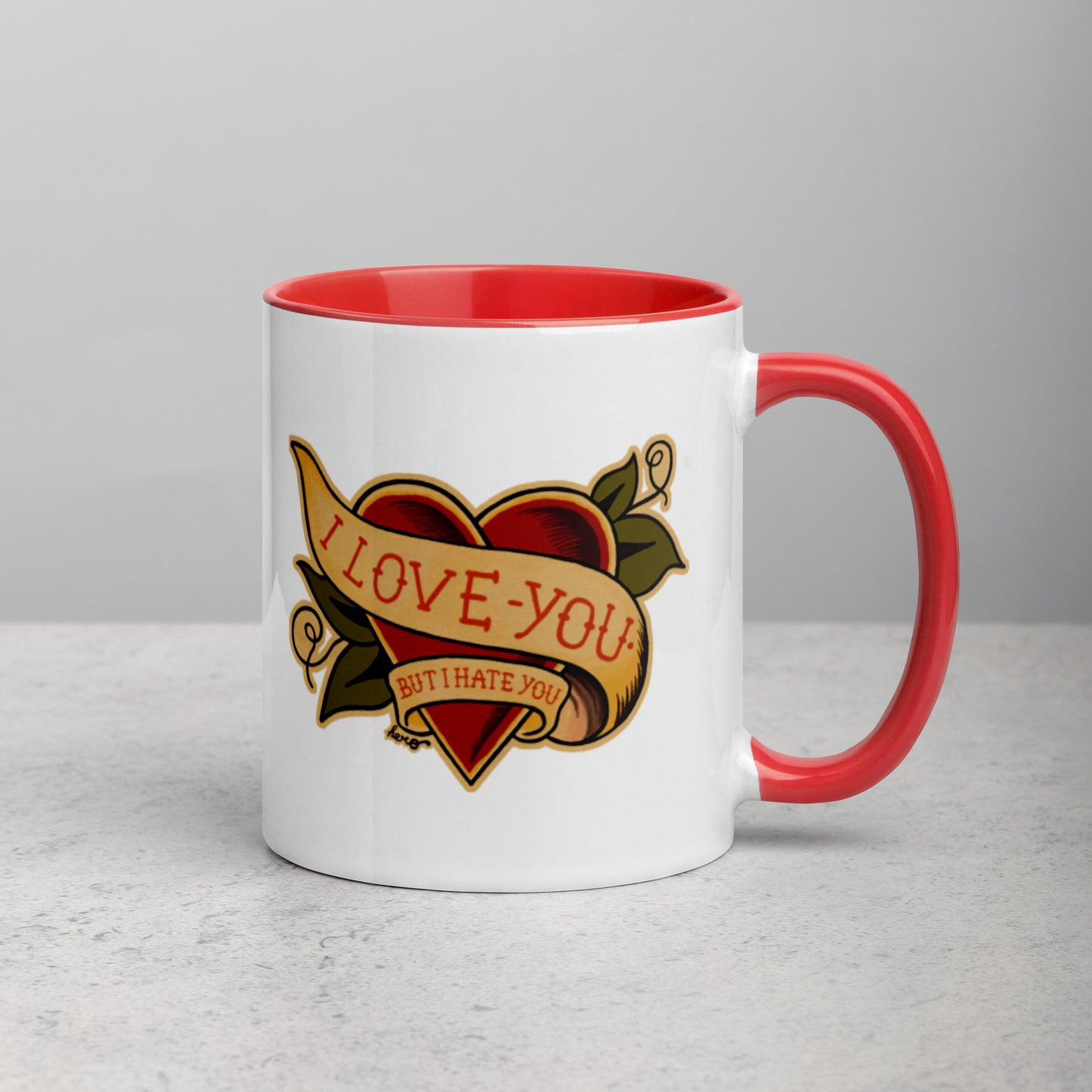 “I love you but I hate you” Mug with Color Inside - Design Hero